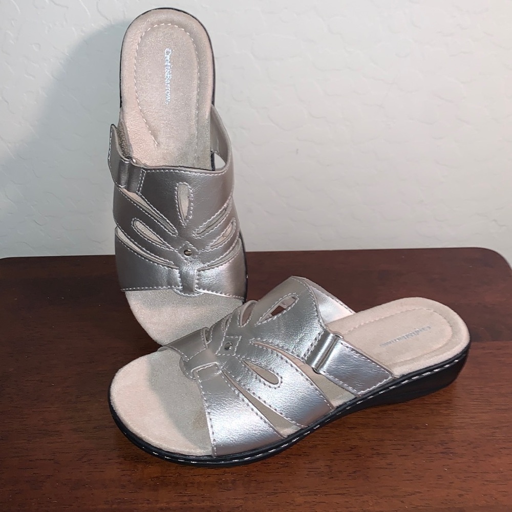 CROFT & BARROW BRAND NEW SIZE 7.5 SUPER CUTE SLIP ON SANDALS
